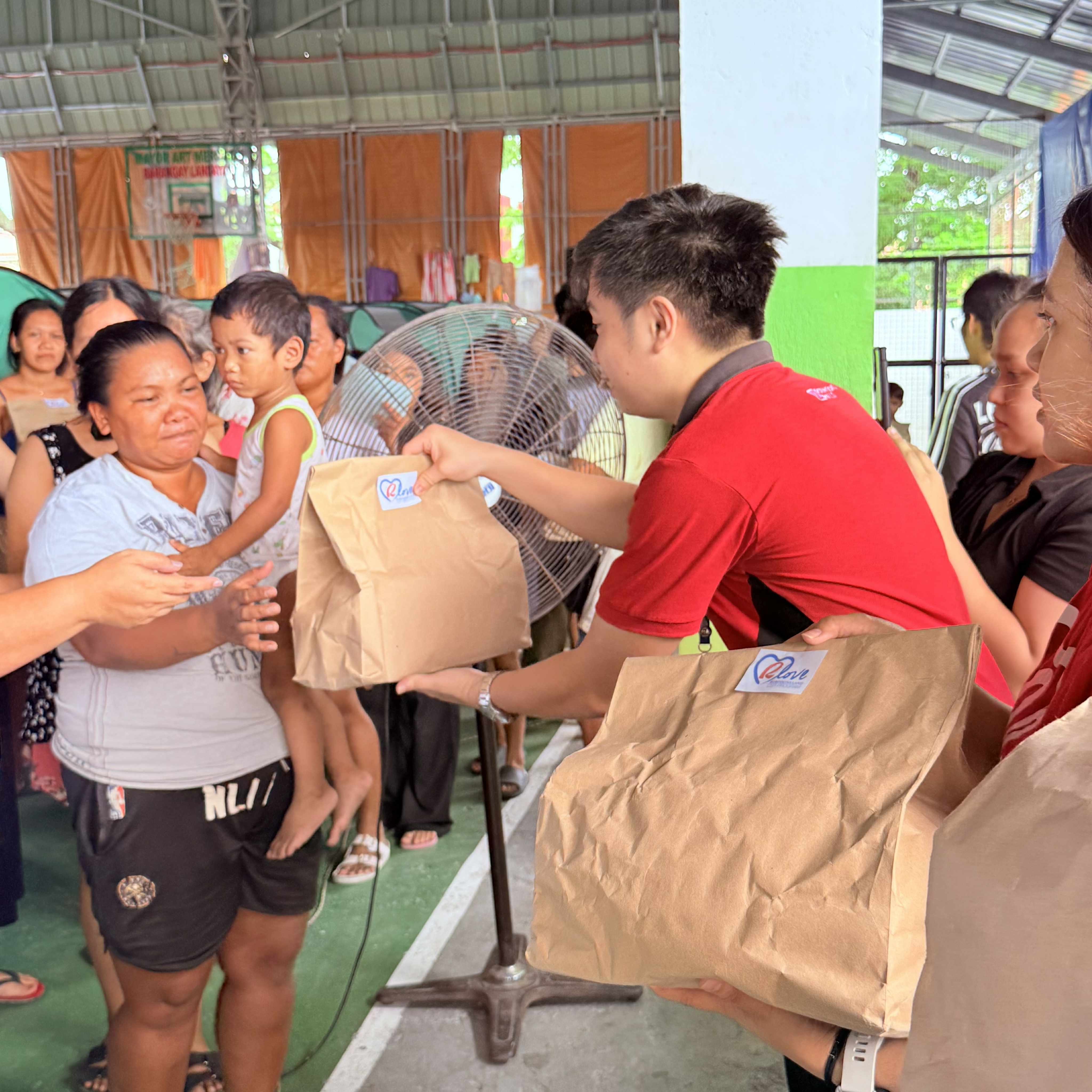 Robinsons Galleria South during Typhoon Crising last August 8, 2025. Total # of beneficiary of 192 families from Brgy San Roque and Brgy Landayan, San Pedro, Laguna