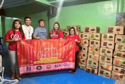 RLove imparts Christmas donations of food supplies to Brgy. Paciano in Rizal 