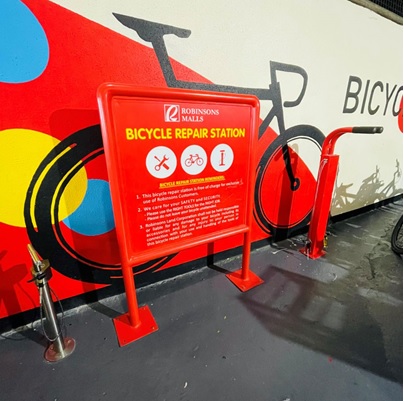 Robinsons Malls Roll Out Bike Parking and Repair Station Nationwide