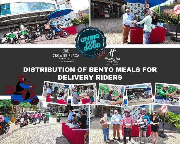 The city's delivery riders got to enjoy boxed meals as well, courtesy of the Food & Beverage Department. IMAGE Robinsons Hotels and Resorts