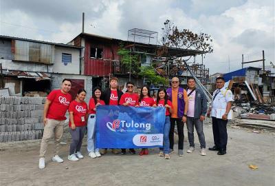 Robinsons Dasmarinas: Fire Relief Operations July 2025 - beneficiary 8 families of Brgy San Antonio De Padua 1, Dasmarinas City. Donation grocery packs + old roof